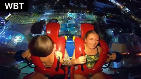 nipple slip on slingshot ride|Slingshot Ride Nip Slip Porn Videos 